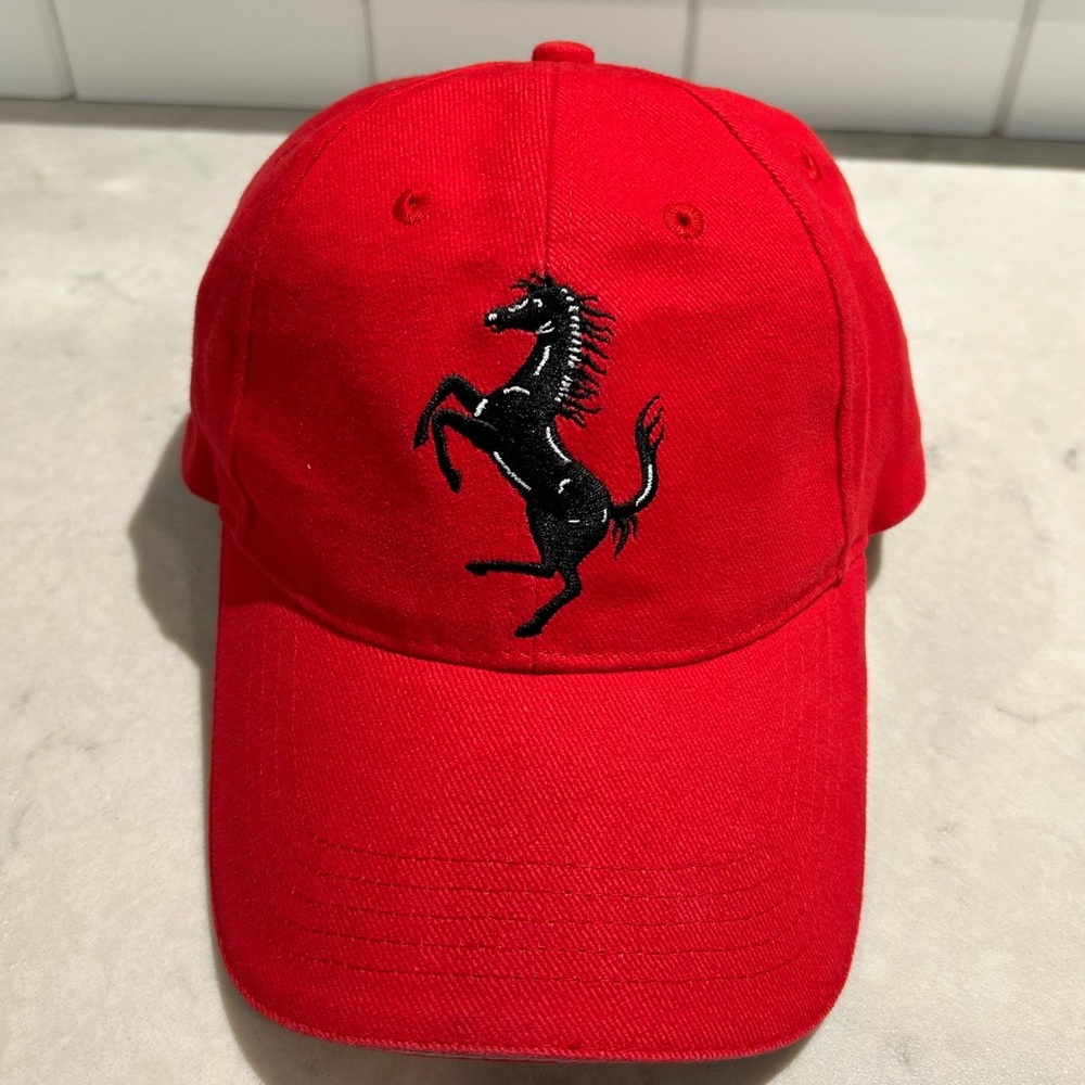 Authentic Ferrari Baseball Hat With Embroidered B… - image 1
